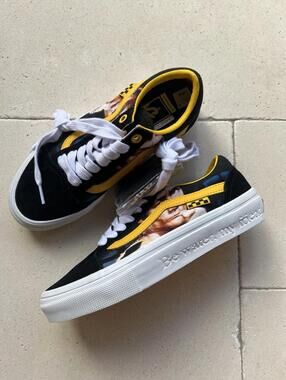 Vans Skate Old Skool Bruce Lee Black Yellow - Size 4 Youth Boys Women 5.5